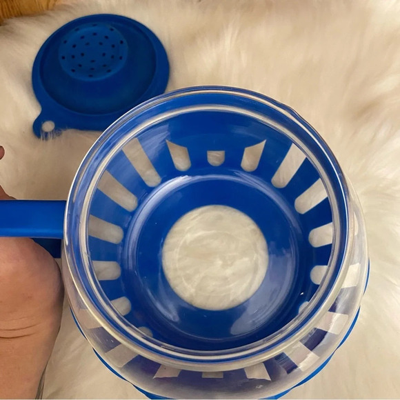 BNWOT Evolution micro-pop microwave popcorn popper in blue - Picture 6 of 11